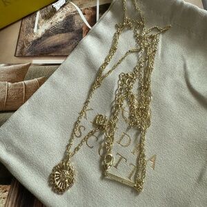 Kendra Scott Brielle Gold Pendant Multistrand Necklace